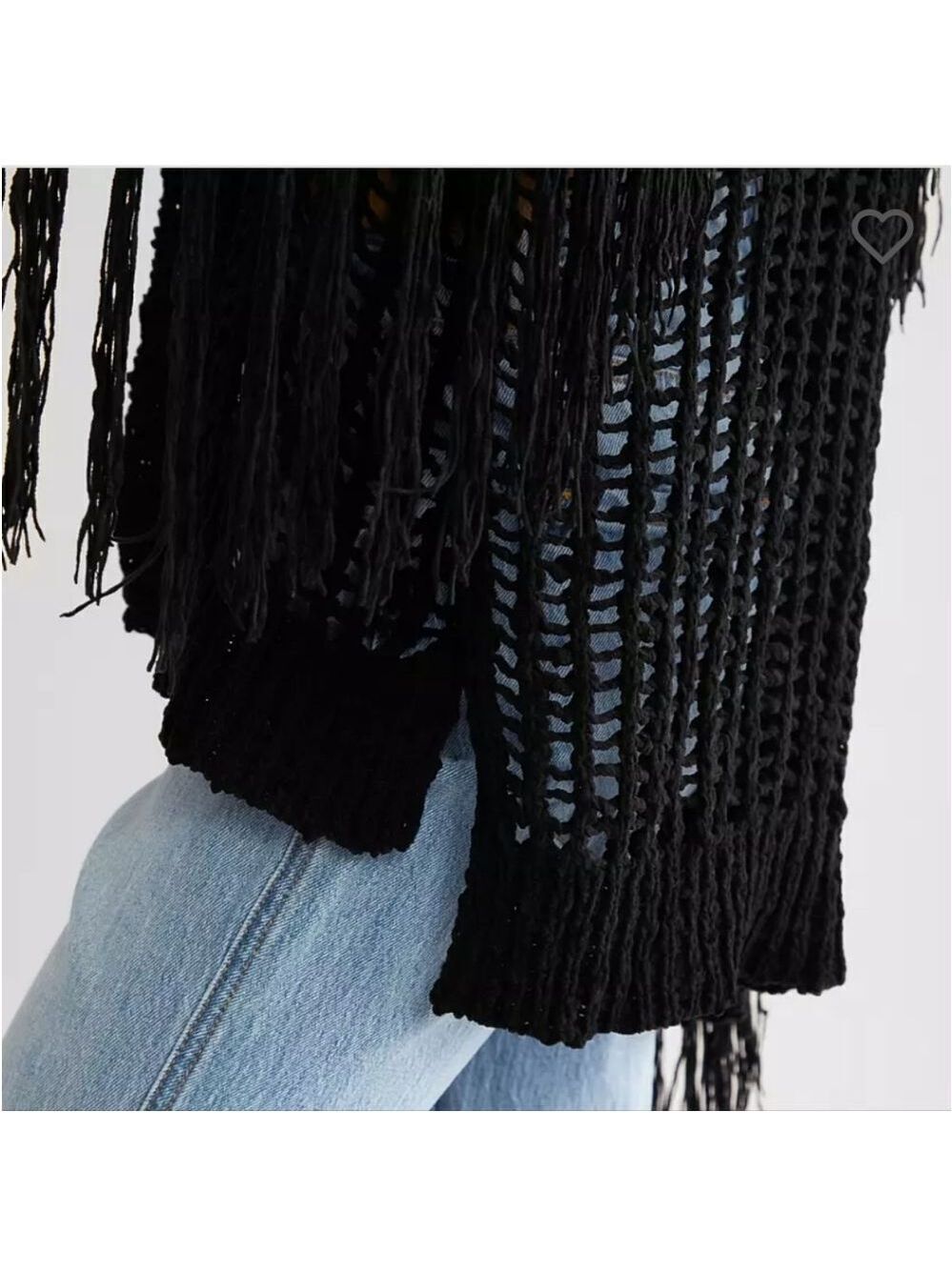 PEACH LOVE CALIFORNIA BUCKLE FRINGE FLYAWAY CARDIGAN NWT MSRP $55 Plush STYLE - Picture 5 of 16